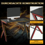Gaming Skrivbord 105 x 55 x 75 cm Kolfiber Look Svart