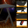 Gaming Skrivbord 105 x 55 x 75 cm Kolfiber Look Svart
