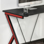Gaming Skrivbord 105 x 55 x 75 cm Kolfiber Look Svart