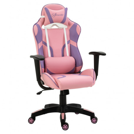 Ergonomisk Gamingstol Konstläder Rosa & Lila