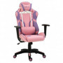 Ergonomisk Gamingstol Konstläder Rosa & Lila