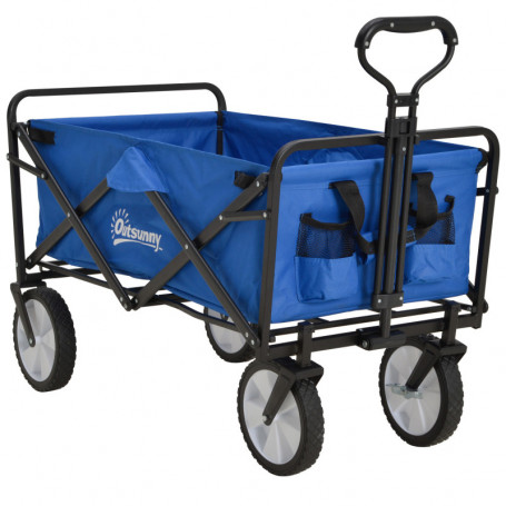 Trädgårdsvagn / Utflykt vagn Fällbar Stålram 68 kg 93 x 49 x 75-100 cm