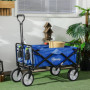 Trädgårdsvagn / Utflykt vagn Fällbar Stålram 68 kg 93 x 49 x 75-100 cm