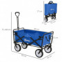Trädgårdsvagn / Utflykt vagn Fällbar Stålram 68 kg 93 x 49 x 75-100 cm