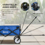 Trädgårdsvagn / Utflykt vagn Fällbar Stålram 68 kg 93 x 49 x 75-100 cm