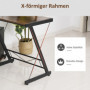 Hörnskrivbord Vintage Brun Industriell Design 155 x 115 x 91,5 cm
