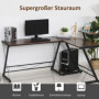 Hörnskrivbord Vintage Brun Industriell Design 155 x 115 x 91,5 cm