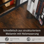 Hörnskrivbord Vintage Brun Industriell Design 155 x 115 x 91,5 cm