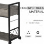 Rullbar Sidobord med Låda Industriell Stil 60 x 30 x 65 cm Greige