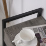 Rullbar Sidobord med Låda Industriell Stil 60 x 30 x 65 cm Greige