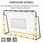 Fotbollsmål Rebounder 184 x 63 x 123 cm Väggnät för Fotboll, Basket och Baseboll