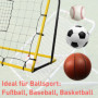 Fotbollsmål Rebounder 184 x 63 x 123 cm Väggnät för Fotboll, Basket och Baseboll