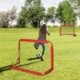 Fotbollsmål 2-pack Hopfällbar 90 x 36 x 60 cm Röd
