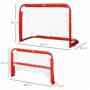 Fotbollsmål 2-pack Hopfällbar 90 x 36 x 60 cm Röd