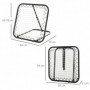 Rebounder till Football / Basket med Justerbar Vinkel 78 x 84 x 65-78 cm