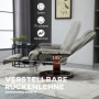 Relax Fåtölj 360° Snurr med Liggfunktion Läder Grå