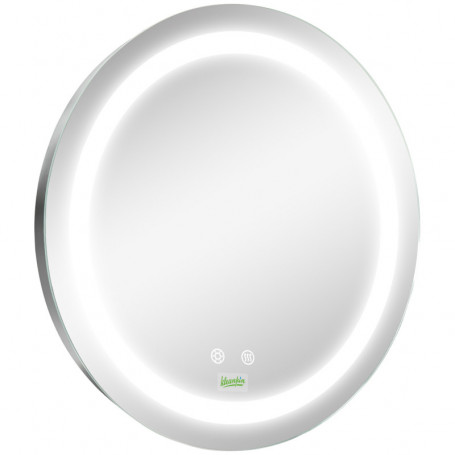 Rund Badrumsspegel med Belysning, Anti-fog Ø50 cm Silver