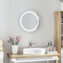 Rund Badrumsspegel med Belysning, Anti-fog Ø50 cm Silver
