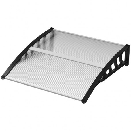 Entrétak Transparent 103 x 96,5 x 27 cm Svart