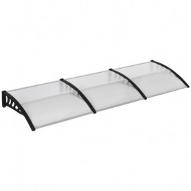 Stor Entrétak Transparent 303 x 96 x 27 cm Svart