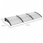 Stor Entrétak Transparent 303 x 96 x 27 cm Svart