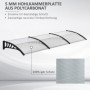 Stor Entrétak Transparent 303 x 96 x 27 cm Svart