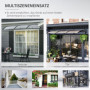Stor Entrétak Transparent 303 x 96 x 27 cm Svart