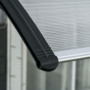 Stor Entrétak Transparent 303 x 96 x 27 cm Svart