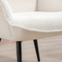 Fåtölj Teddy Fleece Modern Design Krämvit 71 x 77 x 102 cm