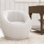 Barnfåtölj Teddy Fleece Rund Vit 60 x 56 x 48 cm