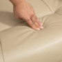 Relax Stol med Liggfunktion 360° Bas Läder Beige
