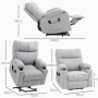 Avslappningsfåtölj med Lyfthjälp och Liggfunktion Ljusgrå