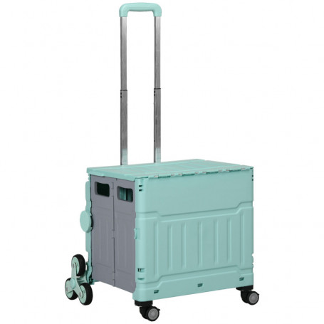 Shoppingvagn Hopfällbar Trappgående, 65 kg Grön
