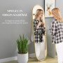 Golvspegel Oval Guld 40 x 160 cm