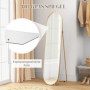 Golvspegel Oval Guld 40 x 160 cm