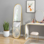 Golvspegel Oval Guld 40 x 160 cm