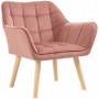 Stoppad Karmstol Eclipse Sammet Rosa