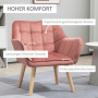 Stoppad Karmstol Eclipse Sammet Rosa