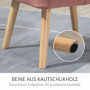 Stoppad Karmstol Eclipse Sammet Rosa