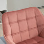Stoppad Karmstol Eclipse Sammet Rosa