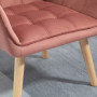 Stoppad Karmstol Eclipse Sammet Rosa