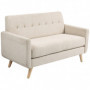 Bekväm Soffa 2-sits Beige Hudvänligt Serenity
