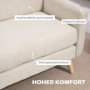 Bekväm Soffa 2-sits Beige Hudvänligt Serenity