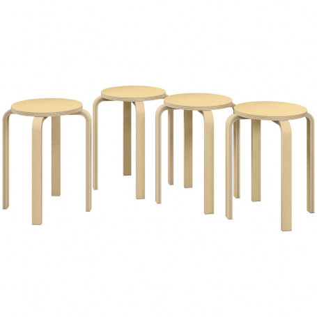 4 st Pallar / Matstolar i Trä Stapelbara Ø40 cm