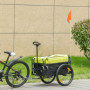 Cykel- och Lastvagn Med Dragstång 130 x 64 x 103 cm Svart - Gul
