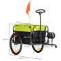 Cykel- och Lastvagn Med Dragstång 130 x 64 x 103 cm Svart - Gul