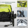 Cykel- och Lastvagn Med Dragstång 130 x 64 x 103 cm Svart - Gul
