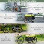 Cykel- och Lastvagn Med Dragstång 130 x 64 x 103 cm Svart - Gul