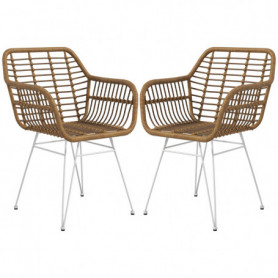 Rotting Stol 2-pack Solace Brun Vit