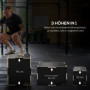 Plyoboxar / Jump Box 3 Höjder Robust Bokträ Svart